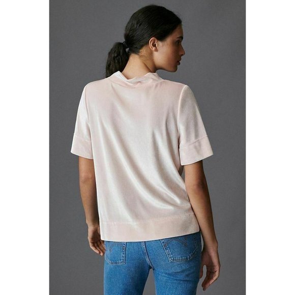 Anthropologie Krisha Velvet Mock Neck Top - Picture 3 of 3